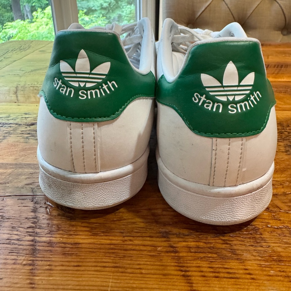 Adidas Stan Smith White and Green Shoes